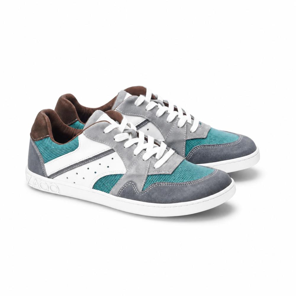 cool multicolored barefoot shoes turquoise, white, gray, brown